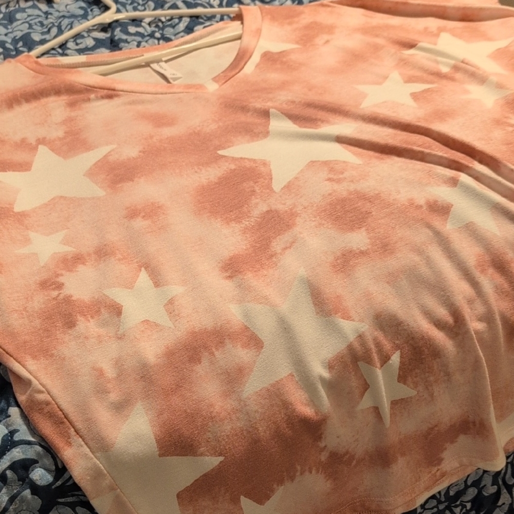 Honeyme Coral Star Short Sleeve Tee